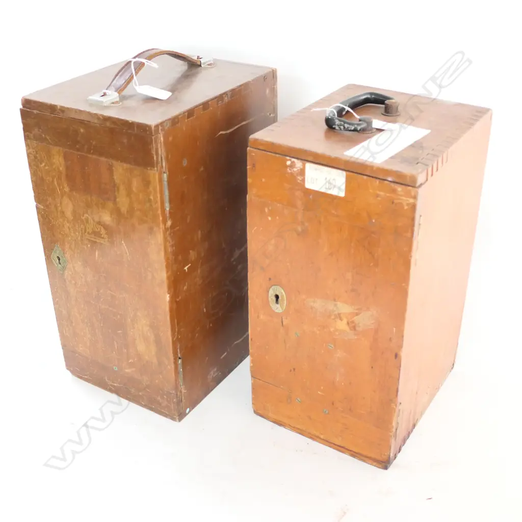 # TWO MICROSCOPES, AS-IS, ODD BOXES, PARTS MISSING Image 1++